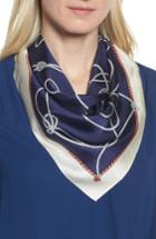 Women's Vince Camuto Nautical Knots Silk Bandana, Size - Blue