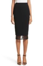 Women's Victoria Beckham Lace Detail Pencil Skirt Us / 10 Uk - Black