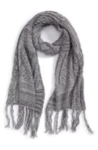 Women's Bp. Cable Knit Oblong Scarf, Size - Grey