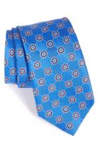 Men's Nordstrom Men's Shop Medallion Silk Tie, Size - Blue