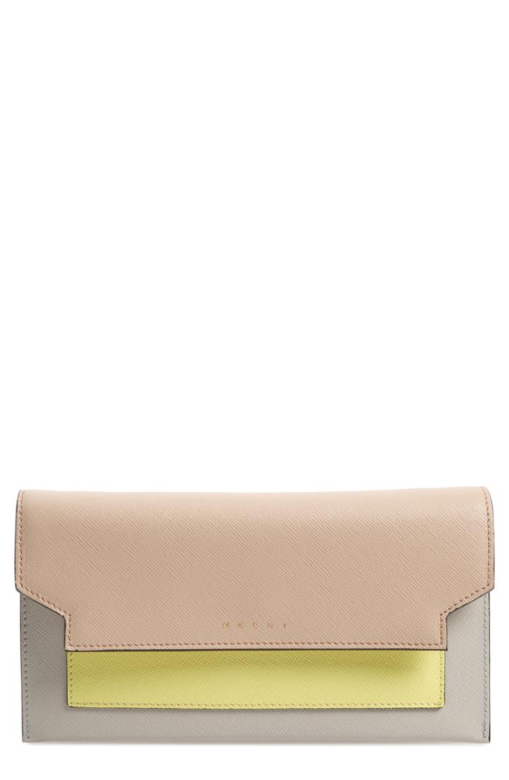 Women's Marni Trunk Leather Crossbody Wallet -