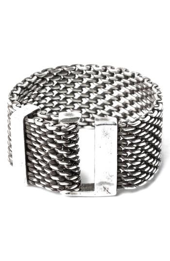 Men's Title Of Work Macro Adjustable Mesh Ring