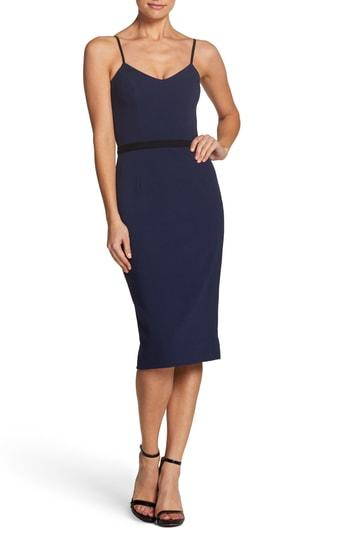 Women's Dress The Population Emma Spaghetti Strap Body-con Dress - Blue