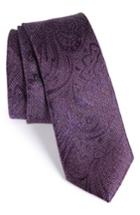 Men's Calibrate Hawkins Botanical Silk Tie, Size - Purple
