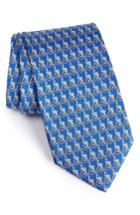 Men's Salvatore Ferragamo Novelty Silk Tie, Size - Blue