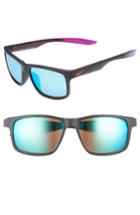 Men's Nike Essential Chaser 57mm Reflective Sunglasses - Matte Black/ Green