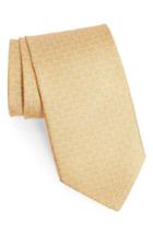 Men's Salvatore Ferragamo Gancini Silk Tie, Size - Yellow