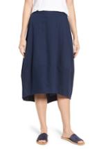 Women's Eileen Fisher Organic Cotton Lantern Skirt, Size - Blue