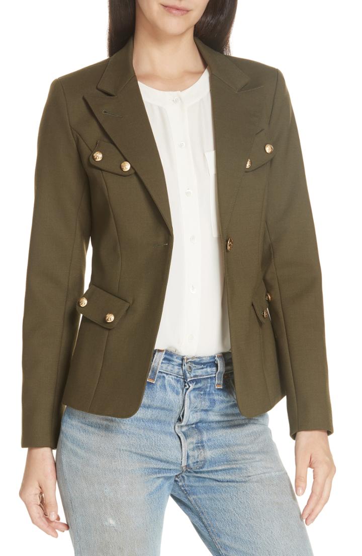 Women's Smythe Button Detail Classic Blazer