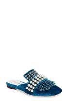 Women's Jeffrey Campbell Ravis Embellished Loafer Mule M - Blue