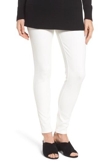 Women's Chaus Zip Ankle Ponte Knit Leggings - Ivory