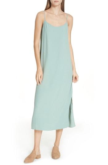 Women's Eileen Fisher V-neck Cami Dress, Size - Blue/green