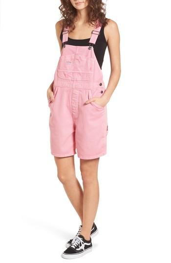 Women's Unionbay Mario Denim Shortalls - Pink