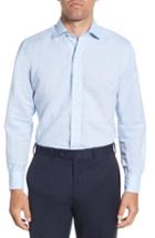 Men's Ledbury Edmunton Slim Fit Linen & Cotton Dress Shirt