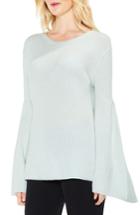 Women's Vince Camuto All Over Rib Bell Sleeve Sweater, Size - Blue