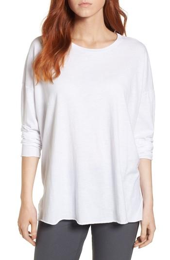 Women's Eileen Fisher Organic Cotton Knit Top, Size - White