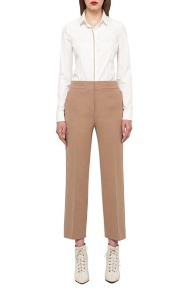 Women's Akris Double Face Wool Blend Crop Pants