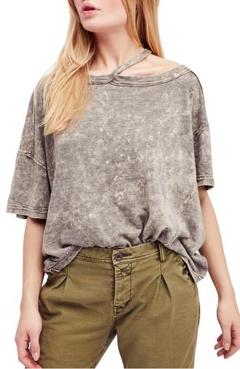 Women's Free People Alex Cutout Tee, Size - Green