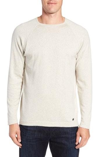 Men's Stone Rose Trim Fit Crewneck Sweater - Beige