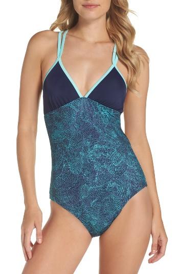 Women's Zella One-piece Swimsuit - Blue