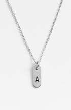 Women's Nashelle Sterling Silver Initial Mini Bar Necklace