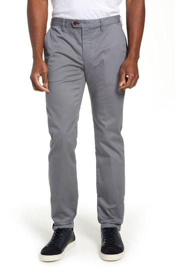 Men's Ted Baker London Nalloe Dot Print Slim Trousers