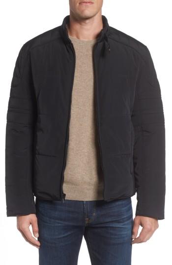 Men's Andrew Marc Quilted Moto Jacket - Black
