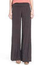 Women's Nic+zoe 'feel Good' Foldover Waist Textured Knit Pants - Grey
