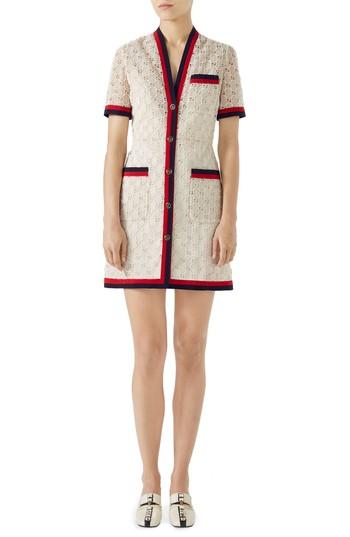Women's Gucci Gg Macrame Dress Us / 40 It - White