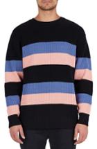 Men's Barney Cools Rugby Stripe Sweater - Black