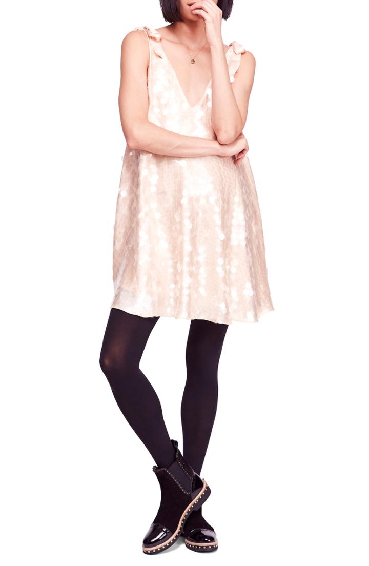 Women's Free People Penelope Glitter Disc Sequin Swing Dress