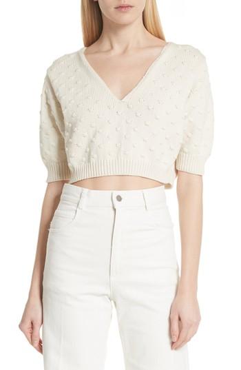 Women's Rachel Comey Ode Garbanzo Knit Crop Sweater - Ivory