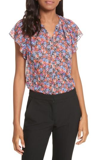 Women's Rebecca Taylor Cosmic Fleur Top - Red