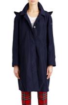 Women's Burberry Tringford Waterproof Hooded Coat Us / 36 It - Blue