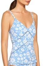 Women's Robin Piccone Sadie Floral Tankini Top - Blue