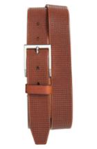 Men's Allen Edmonds 'shorewood Avenue' Houndstooth Leather Belt - Chili