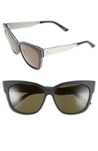Women's Electric 'danger Cat Lx' 59mm Cat Eye Sunglasses - Matte Black White/ Grey