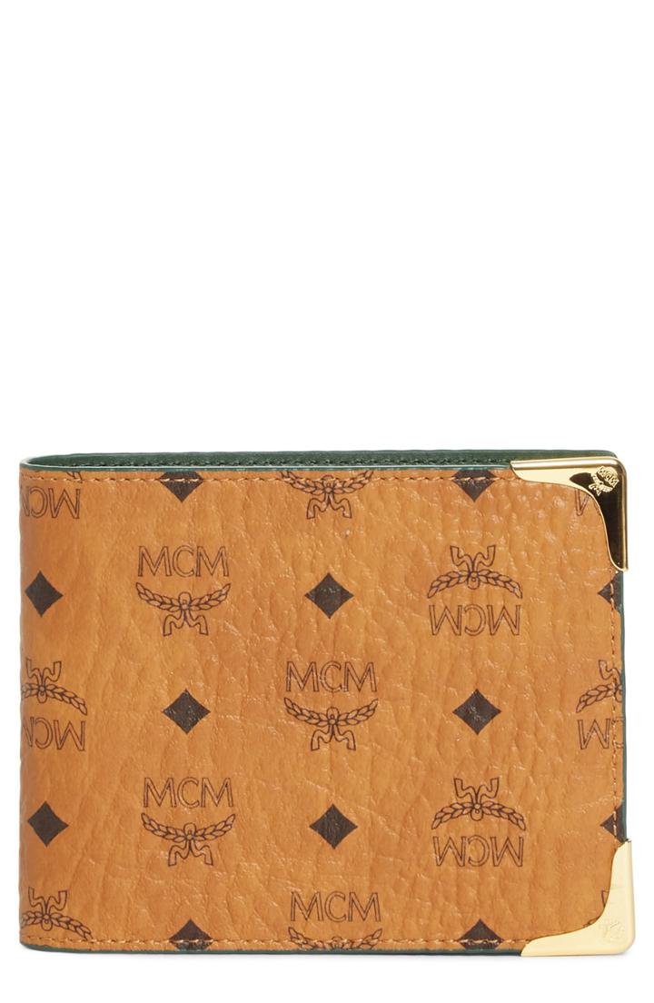 Men's Mcm Small Visetos Wallet - Brown