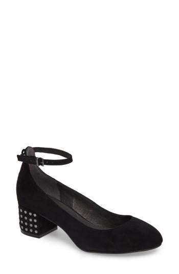 Women's Kenneth Cole New York Thalia Studded Ankle Strap Pump .5 M - Black