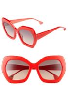 Women's Alice + Olivia Dinah 55mm Butterfly Sunglasses - Poppy