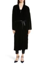 Women's Nili Lotan Muna Velvet Kimono, Size - Black