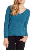 Women's Michael Stars Chenille V-neck Sweater - Grey