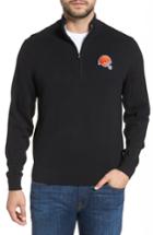 Men's Cutter & Buck Cleveland Browns - Lakemont Fit Quarter Zip Sweater