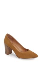 Women's Linea Paolo Hawt Block Heel Pump .5 M - Beige