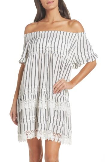 Women's Surf Gypsy Off The Shoulder Cover-up Dress - White