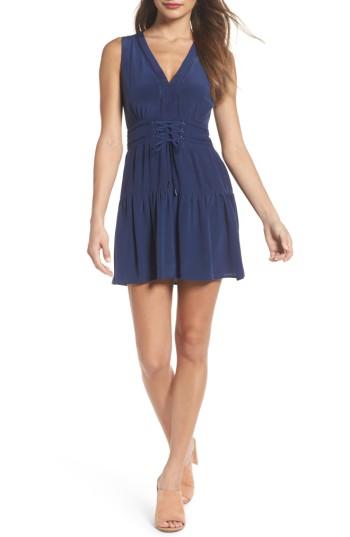 Women's Greylin Bilson Fit & Flare Silk Dress