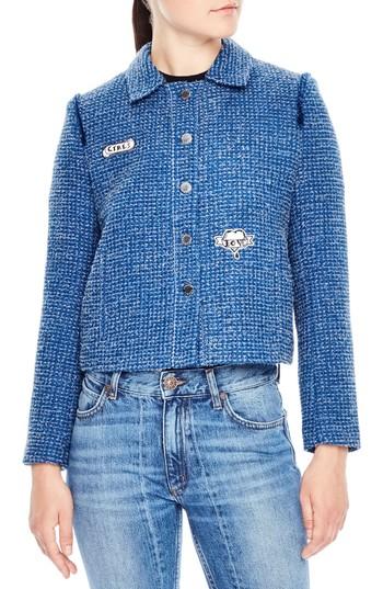 Women's Sandro Tweed Crop Jacket