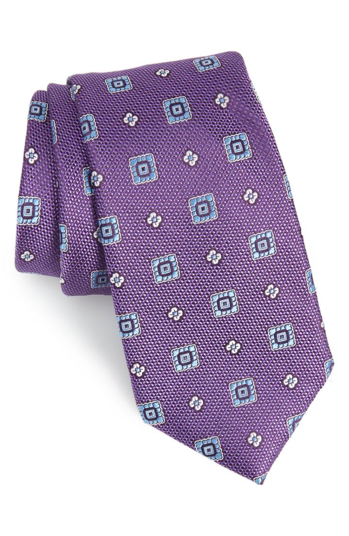 Men's Nordstrom Men's Shop Fox Trot Medallion Silk Tie