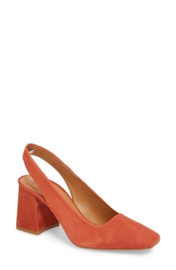 Women's Topshop Gainor Block Heel Slingback Pump .5us / 36eu - Metallic