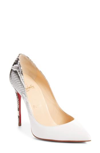 Women's Christian Louboutin Pigalle Follies Pointy Toe Pump .5us / 36.5eu - White